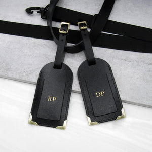 Couples Handmade Personalised Leather Luggage Tag Set - PARKER&CO