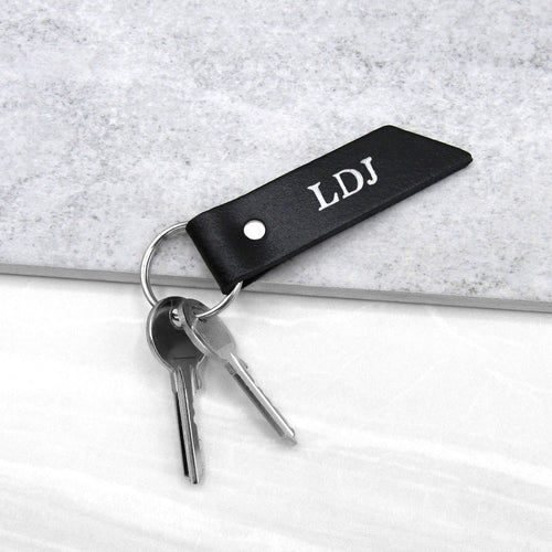 Handmade Personalised Leather Pointed Keyring - PARKER&CO