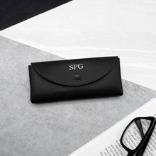 Load image into Gallery viewer, Handmade Personalised Medium Hard Leather Rounded Glasses Case - PARKER&amp;CO