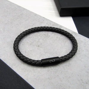 Men's Infinity Thick Leather Bracelet - PARKER&CO