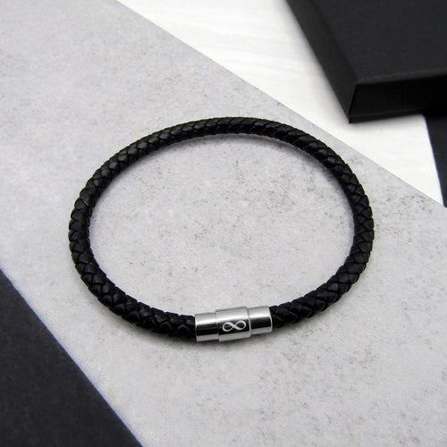 Men's Leather Infinity Bracelet - PARKER&CO