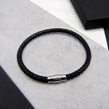 Load image into Gallery viewer, Men&#39;s Personalised Initial Leather Bracelet - PARKER&amp;CO