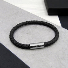 Load image into Gallery viewer, Men&#39;s Personalised Special Date Woven Leather Bracelet - PARKER&amp;CO