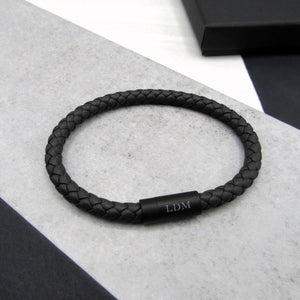 Men's Personalised Special Date Woven Leather Bracelet - PARKER&CO