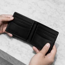 Load image into Gallery viewer, Personalised Men's RFID Full-Grain Oiled Leather Bifold Wallet