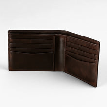 Load image into Gallery viewer, Men's RFID Full Grain Oiled Leather Bifold Wallet