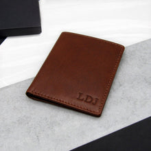 Load image into Gallery viewer, Personalised Men's RFID Leather Credit Card Holder