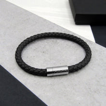 Load image into Gallery viewer, Men&#39;s Personalised Morse Code Leather Bracelet - PARKER&amp;CO