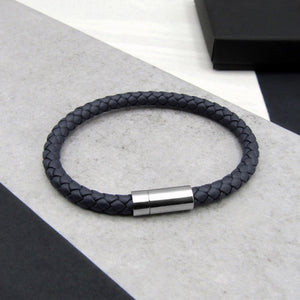 Men's Thick Woven Leather Bracelet - PARKER&CO