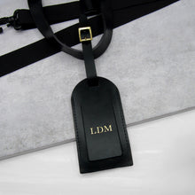Load image into Gallery viewer, Handmade Personalised Leather Luggage Tag