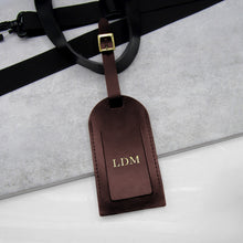 Load image into Gallery viewer, Handmade Personalised Leather Luggage Tag