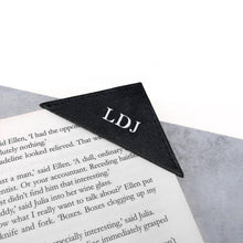 Load image into Gallery viewer, Handmade Special Date Personalised Leather Page Corner Bookmark