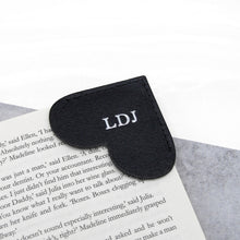 Load image into Gallery viewer, Handmade Special Date Personalised Leather Heart Corner Bookmark