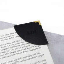 Load image into Gallery viewer, Handmade Special Date Personalised Leather Curved Corner Bookmark