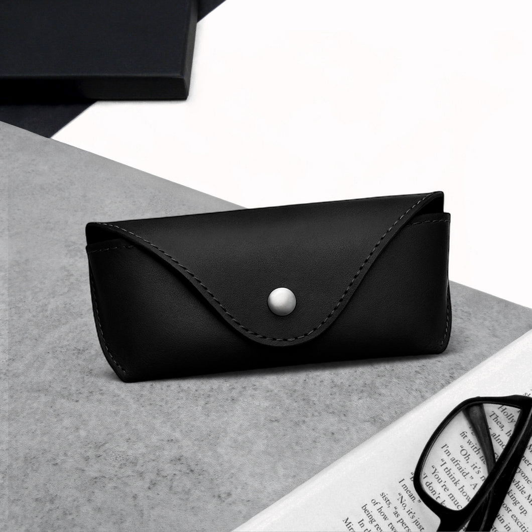 Handmade Leather Arched Hard Glasses Case
