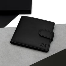 Load image into Gallery viewer, Personalised Men&#39;s RFID Leather Bifold Wallet