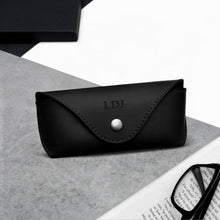 Load image into Gallery viewer, Handmade Personalised Leather Arched Hard Glasses Case