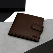 Load image into Gallery viewer, Personalised Men&#39;s RFID Leather Bifold Wallet