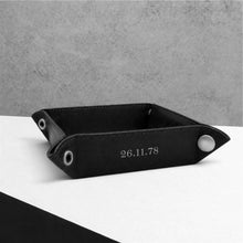 Load image into Gallery viewer, Handmade Personalised Leather Desk Tidy Valet Tray