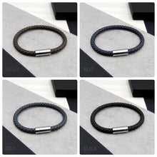 Load image into Gallery viewer, Men&#39;s Personalised Woven Leather Bracelet - PARKER&amp;CO