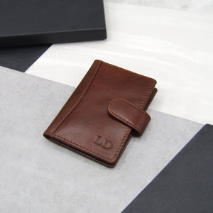 Personalised RFID Leather Travel Card Holder