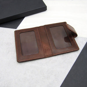 Personalised RFID Leather Travel Card Holder