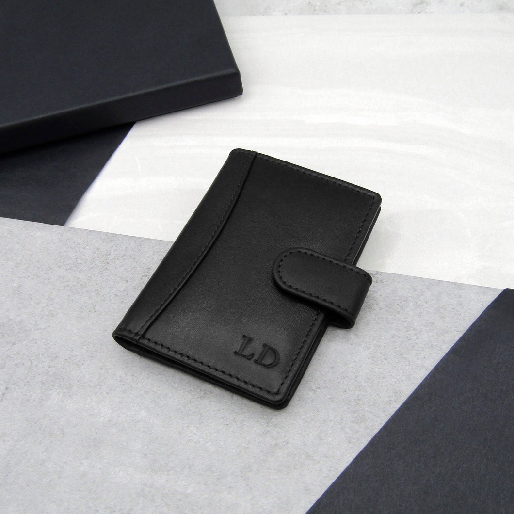 Personalised RFID Leather Travel Card Holder