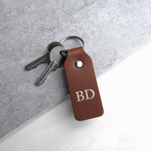 Handmade Personalised Leather Keyring - PARKER&CO