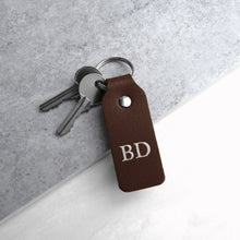 Load image into Gallery viewer, Handmade Personalised Leather Keyring - PARKER&amp;CO