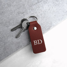 Load image into Gallery viewer, Handmade Personalised Leather Keyring - PARKER&amp;CO