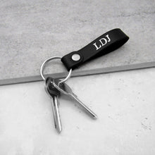 Load image into Gallery viewer, Handmade Personalised Loop Leather Keyring - PARKER&amp;CO