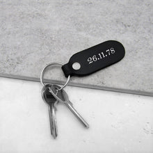 Load image into Gallery viewer, Handmade Personalised Leather Fob Keyring - PARKER&amp;CO