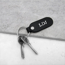 Load image into Gallery viewer, Handmade Personalised Leather Fob Keyring - PARKER&amp;CO
