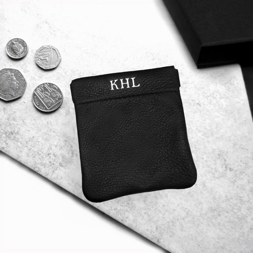 Handmade Personalised Leather Coin Purse - PARKER&CO