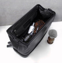 Load image into Gallery viewer, Men&#39;s Leather Travel Toiletry Wash Bag