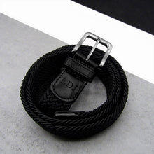 Load image into Gallery viewer, Personalised Men&#39;s Leather and Woven Braided Belt - PARKER&amp;CO