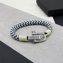 Load image into Gallery viewer, Men&#39;s Thick Nautical Shackle &amp; Rope Bracelet - PARKER&amp;CO