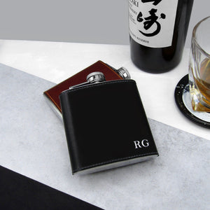 Personalised Leather Hip Flask - PARKER&CO