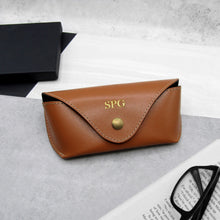 Load image into Gallery viewer, Handmade Personalised Medium Hard Leather Glasses Case - PARKER&amp;CO