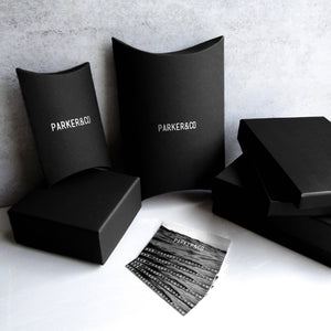 Personalised Men's Black Leather Wash Bag - PARKER&CO